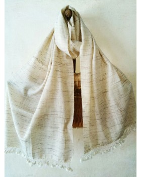 Wool and fine tussar stole. Wool and fine tussar stole.